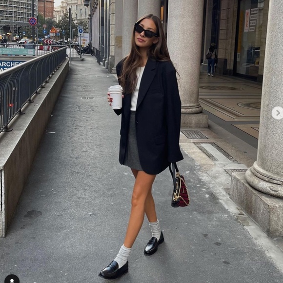 revolve long blazer / jacket - navy, one size - Picture 1 of 7